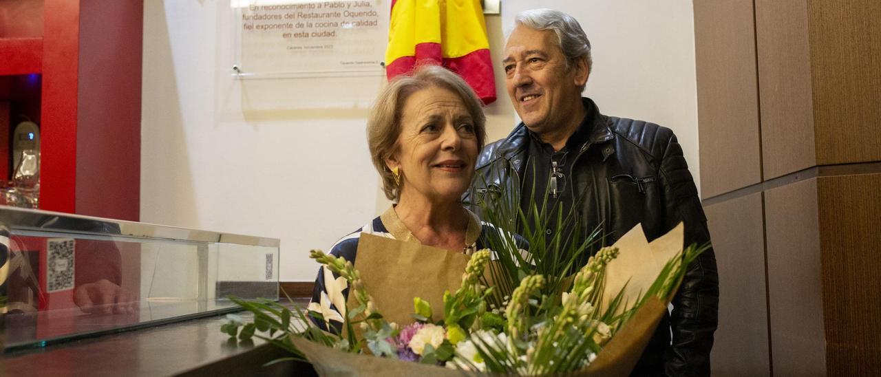 VÍDEO | Aplausos en el homenaje a Pablo Medrano en el restaurante Oquendo de Cáceres