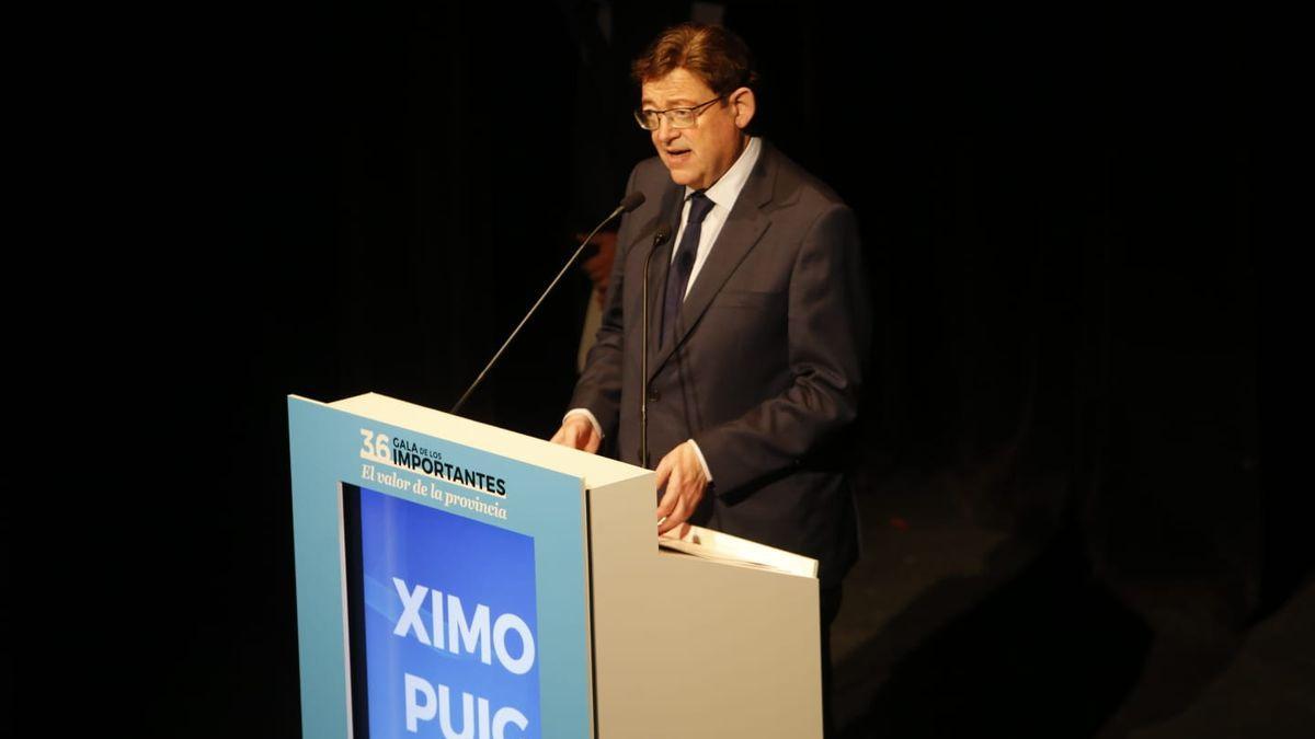 El president de la Comunitat Valenciana, Ximo Puig, durant el discurs