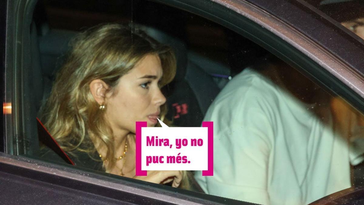 Clara Chía en el coche con Piqué