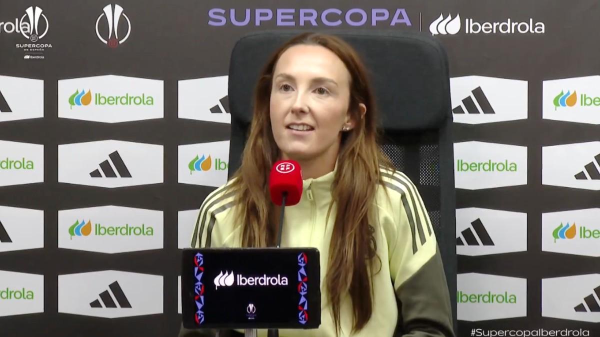 Caroline Weir, en rueda de prensa