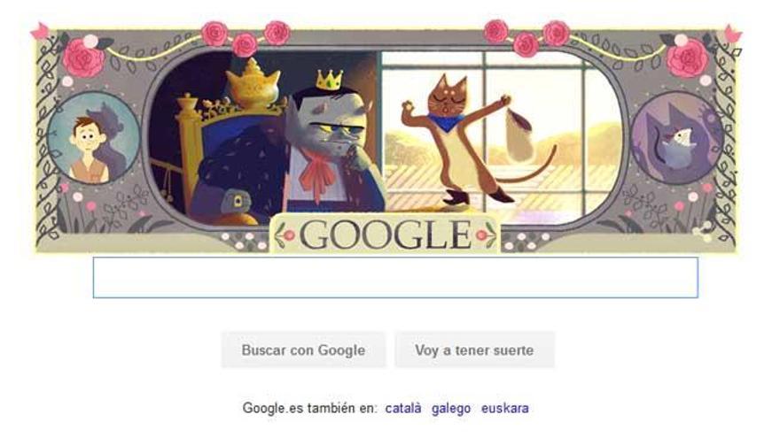 Charles Perrault, protagonista de doodle.