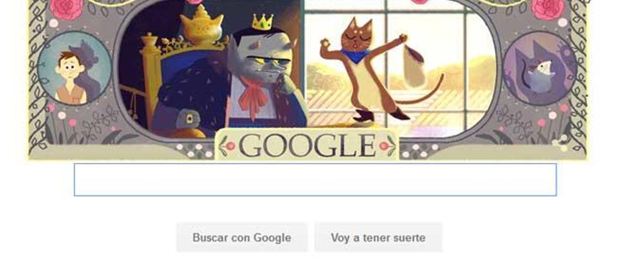 Charles Perrault, protagonista de doodle.