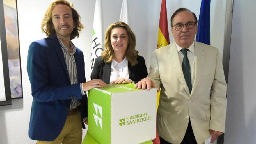 Antonio Rodríguez Pérez, Herminia Rodríguez Rosas y Pedro Betancor, ayer en la capital grancanaria.