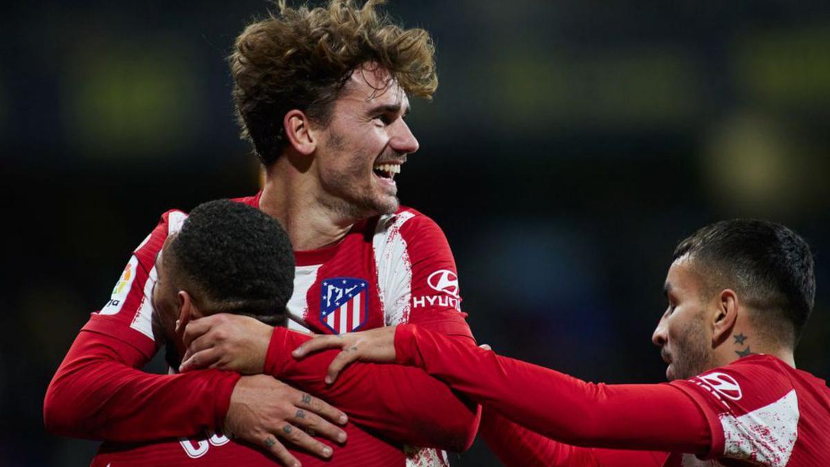 Griezmann celebra el 0-2 con el que encarrilba el partido. | E.P.