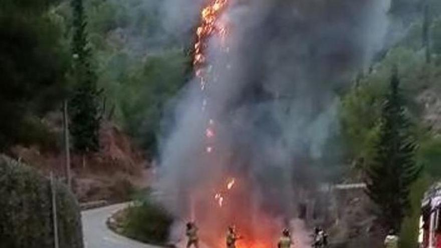 Un accidente de coche en 2020 provocó un conato de incendio en el parque regional de El Valle-Carrascoy