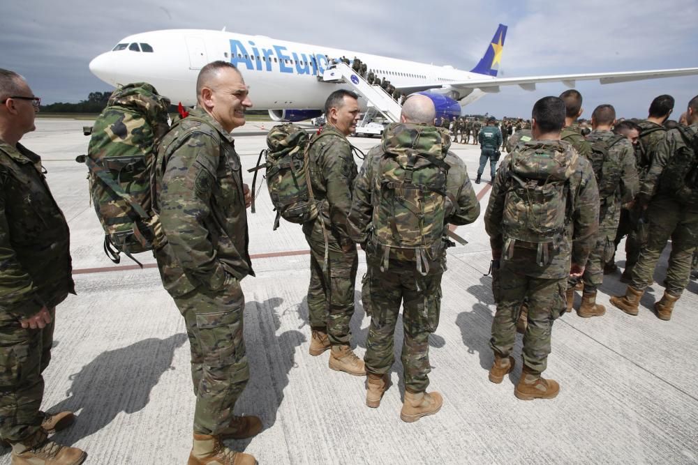 Salida de militares asturianos para Polonia