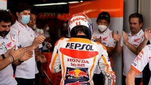 Márquez: «¿Guanyar?, no ho sé, però hauria pogut pujar al podi»