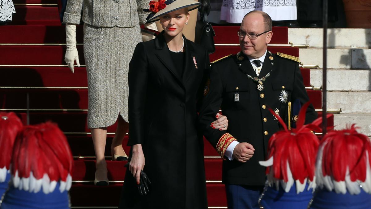 La princesa Charlene y el príncipe Alberto de Mónaco en el Día Nacional de Mónaco