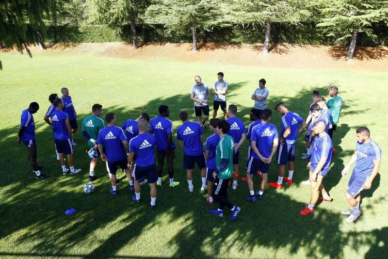 Entrenamiento del Real Zaragoza en Boltaña hoy 19 de julio