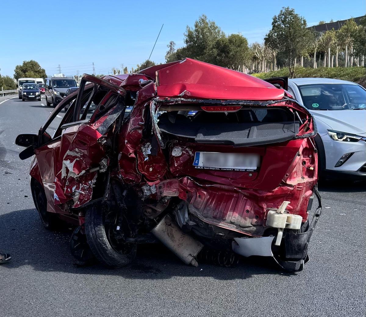 Estado en el que ha quedado el coche