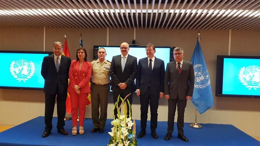 Un momento de la visita al centro de la ONU en Quart de Poblet.