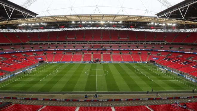 El majestuoso estadio de Wembley.