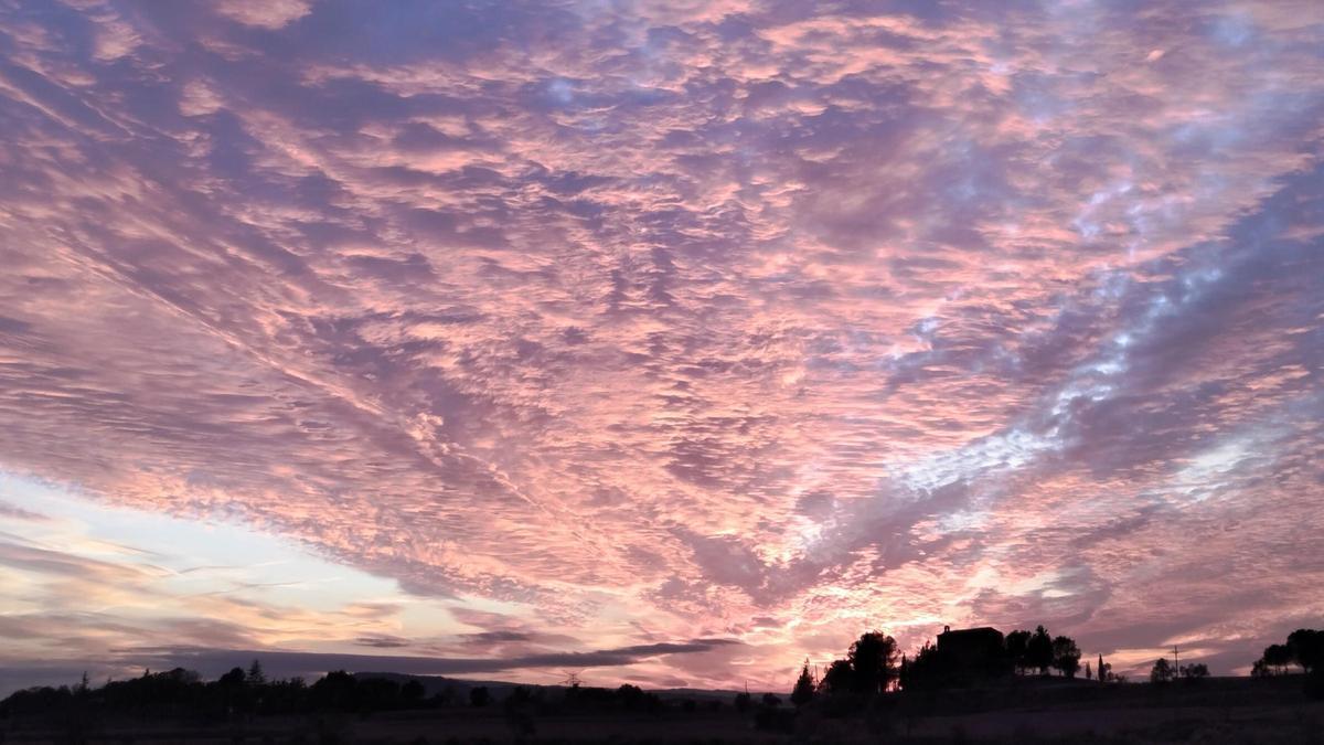 Posta de sol des a Santpedor.