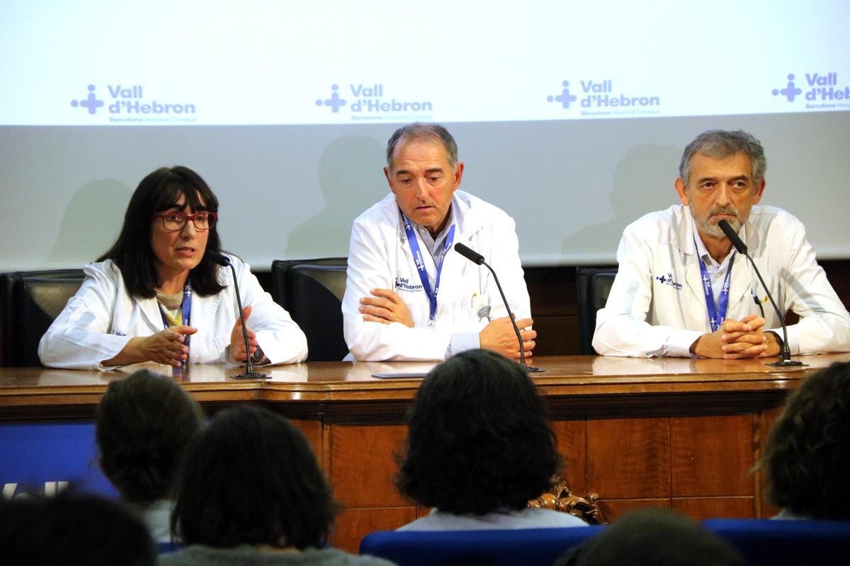 L'equip mèdic de la Vall d'Hebron que atén el president de la Generalitat, Salvador Illa.