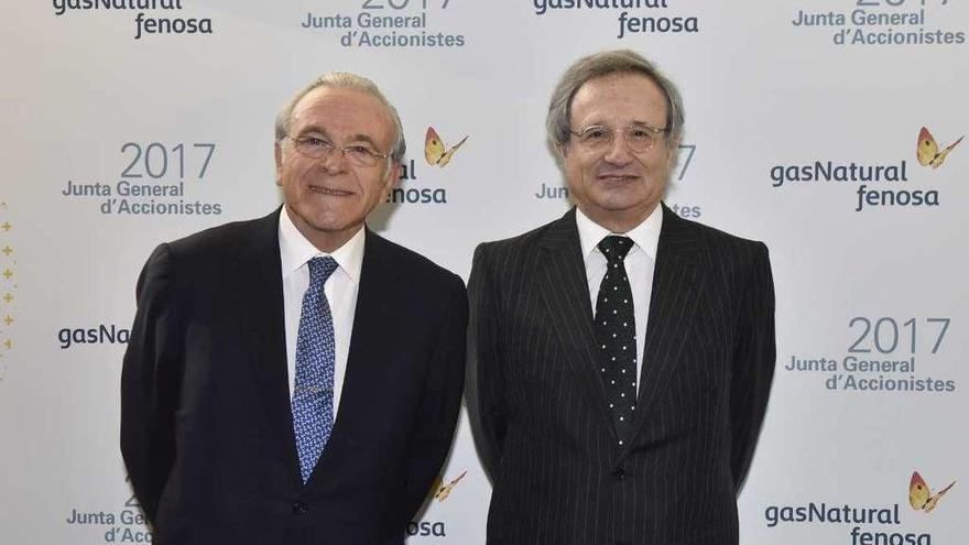 Los directivos de Gas Natural Fenosa Isidro Fainé y Rafael Villaseca.