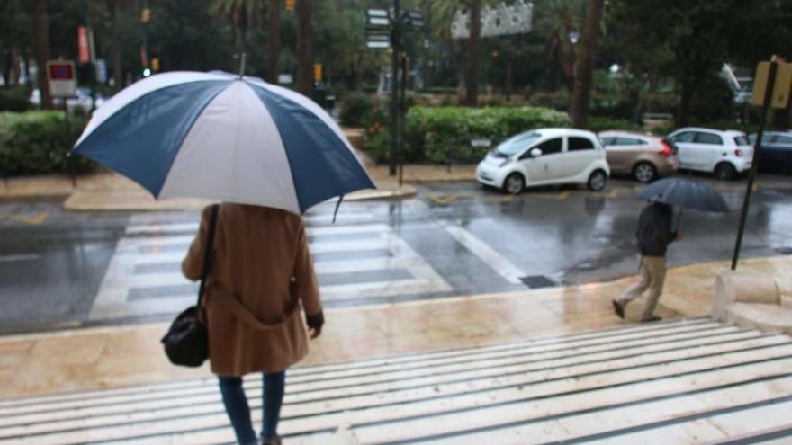 Está lloviendo en Málaga desde primera hora.