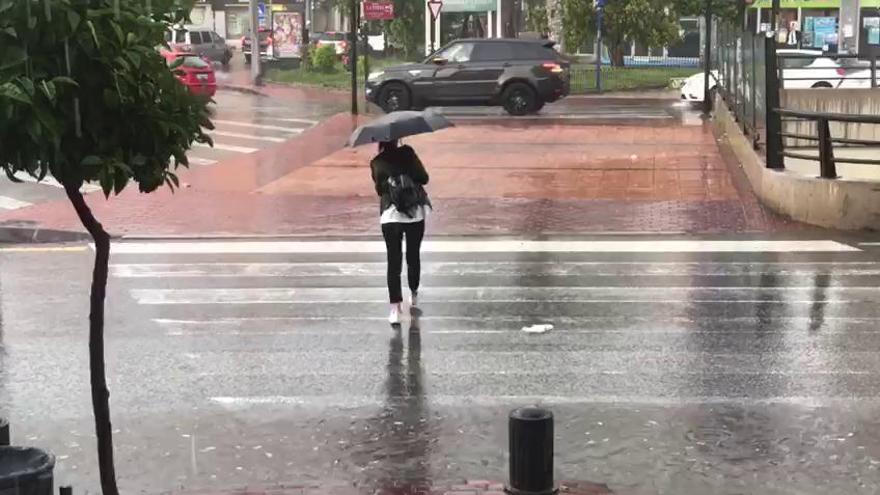 La lluvia cae con fuerza en Murcia