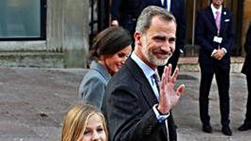 El Rey con la princesa Leonor, el pasado día 17, Oviedo.