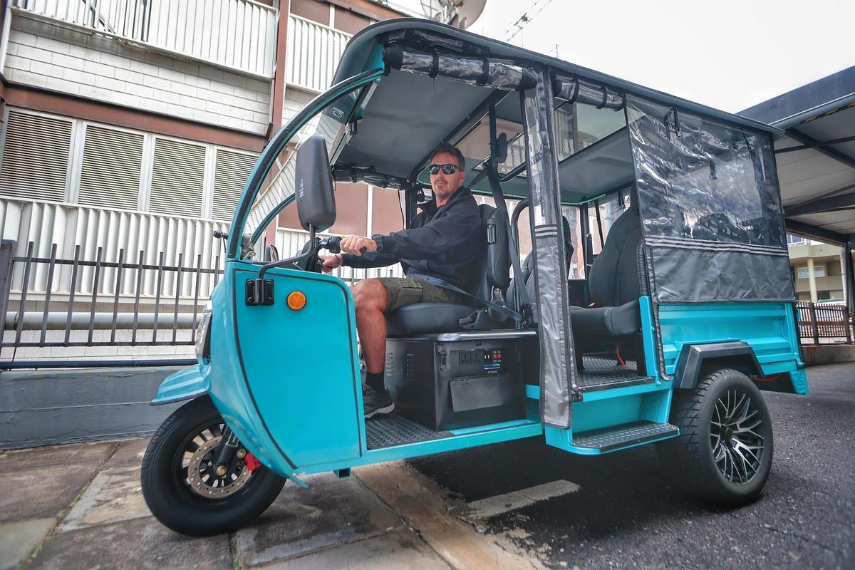 Uno de los tuk tuk que prestarán este servicio turístico en Santa Cruz de Tenerife.