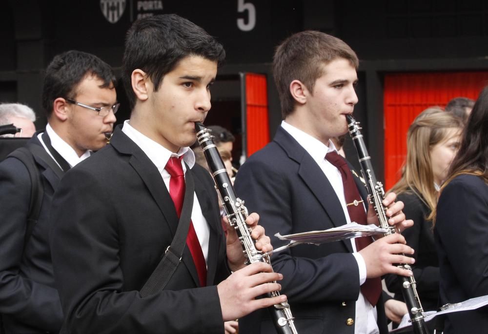 El pasodoble 'Els Poblets' suena en Mestalla