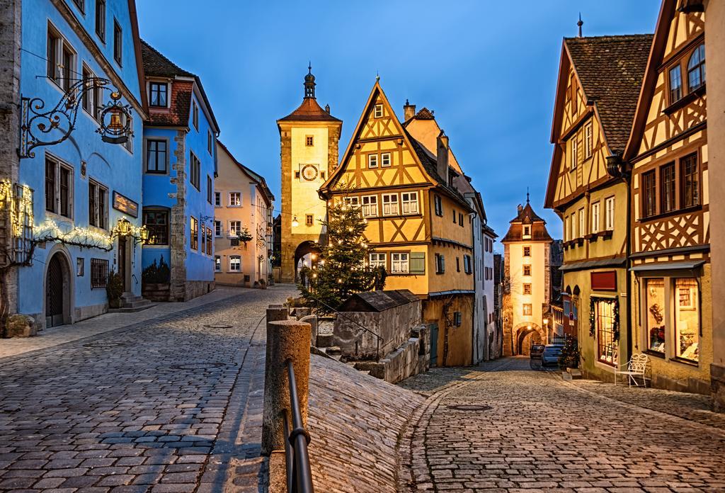 Así son las noches en Rothenburg durante el periodo de fiestas