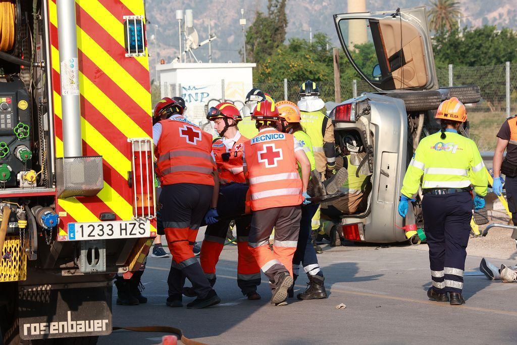 Así ha sido el simulacro de Emergencias con una treintena de víctimas en Murcia