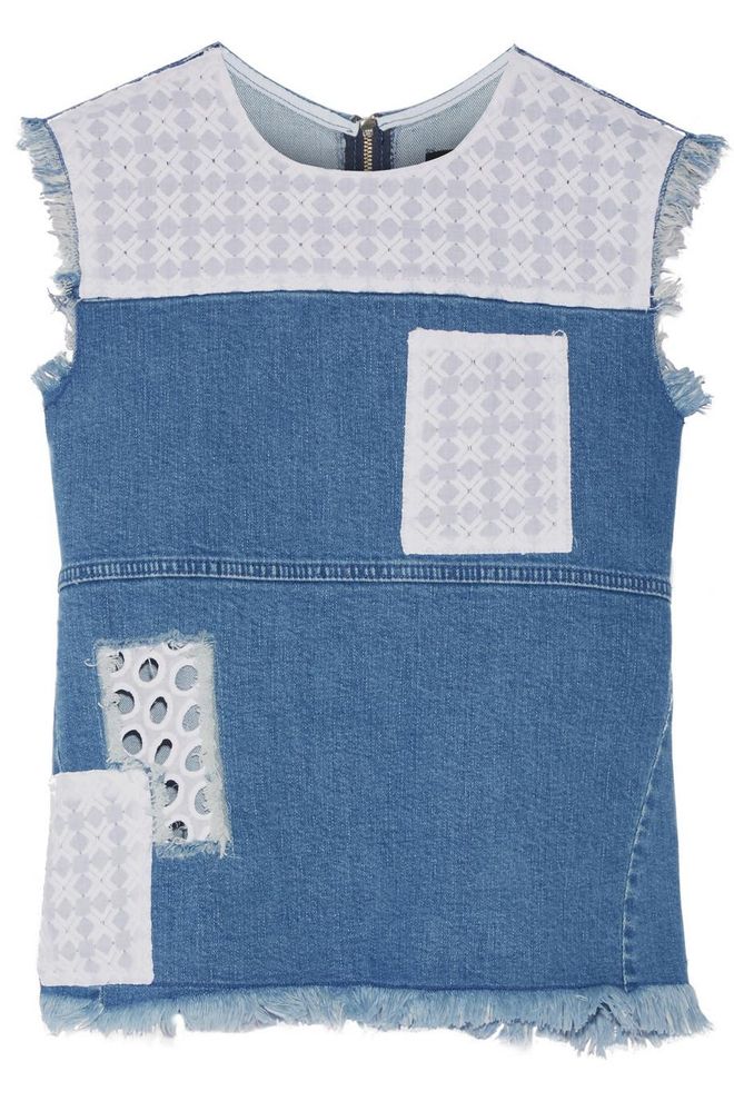 Todas llevan denim, top con `patchwork'.