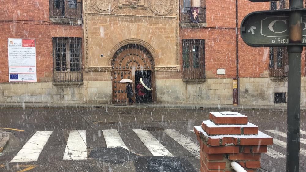 La nieve llega a Benavente