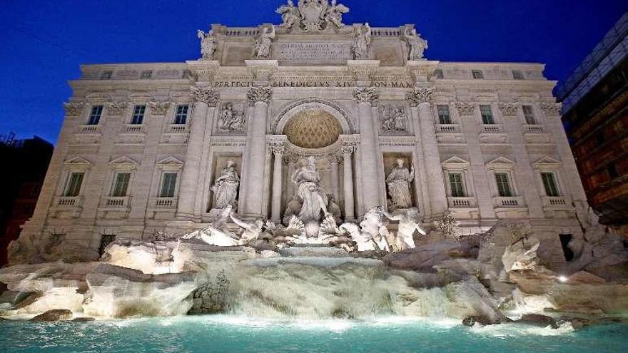 La Fontana de Trevi, tras los trabajos de restauración.