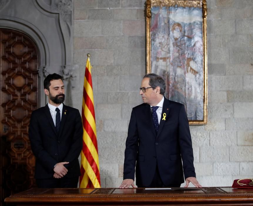 Torra pren possessió com a 131è president de la Generalitat