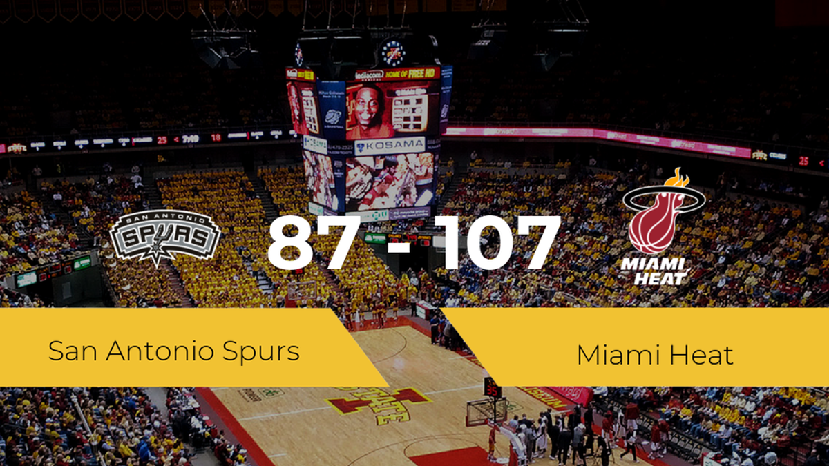 Miami Heat derrota a San Antonio Spurs (87-107)