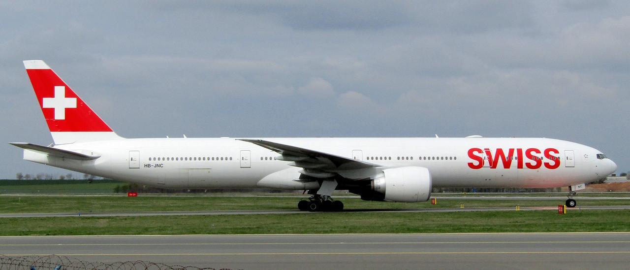Eine Boeing 777-300 der Fluggesellschaft Swiss Air.
