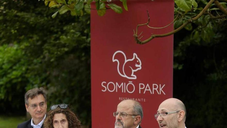 Carlos Fernández Salinas, Covi Sánchez, Gervasio Alegría y José Ángel Jarne, ayer, durante la lectura del fallo.