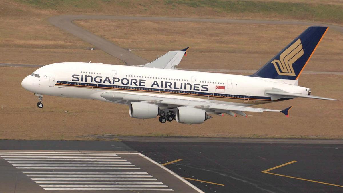 Una imagen de un avión de Singapore Airlines.