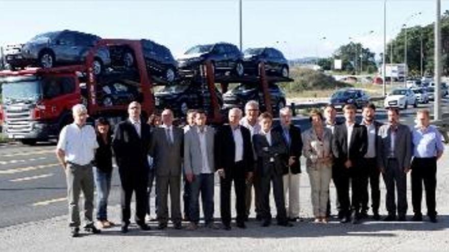 Diversos alcaldes afectats per la N-II, en un dels trams d&#039;aquesta via el passat mes de juny.