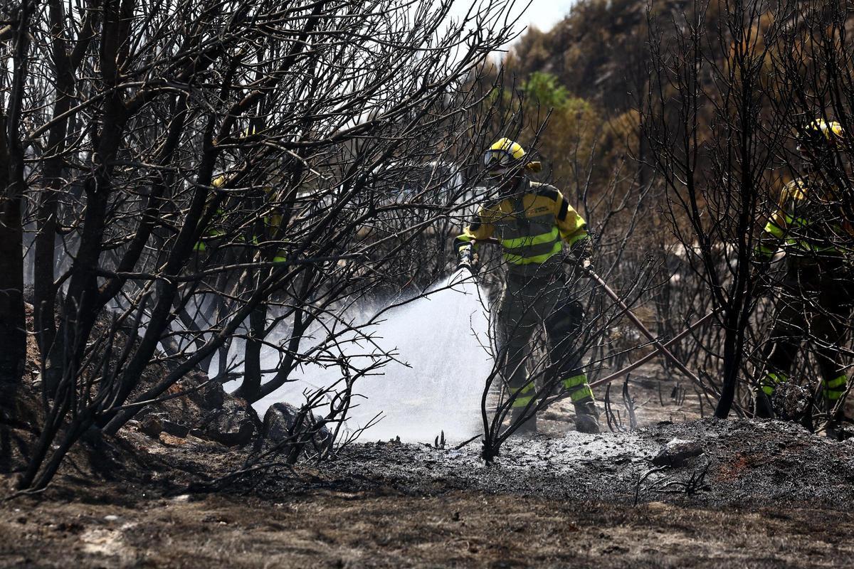 En imágenes | Así trabaja el operativo de extinción en el quinto día de incendio en las Cinco Villas
