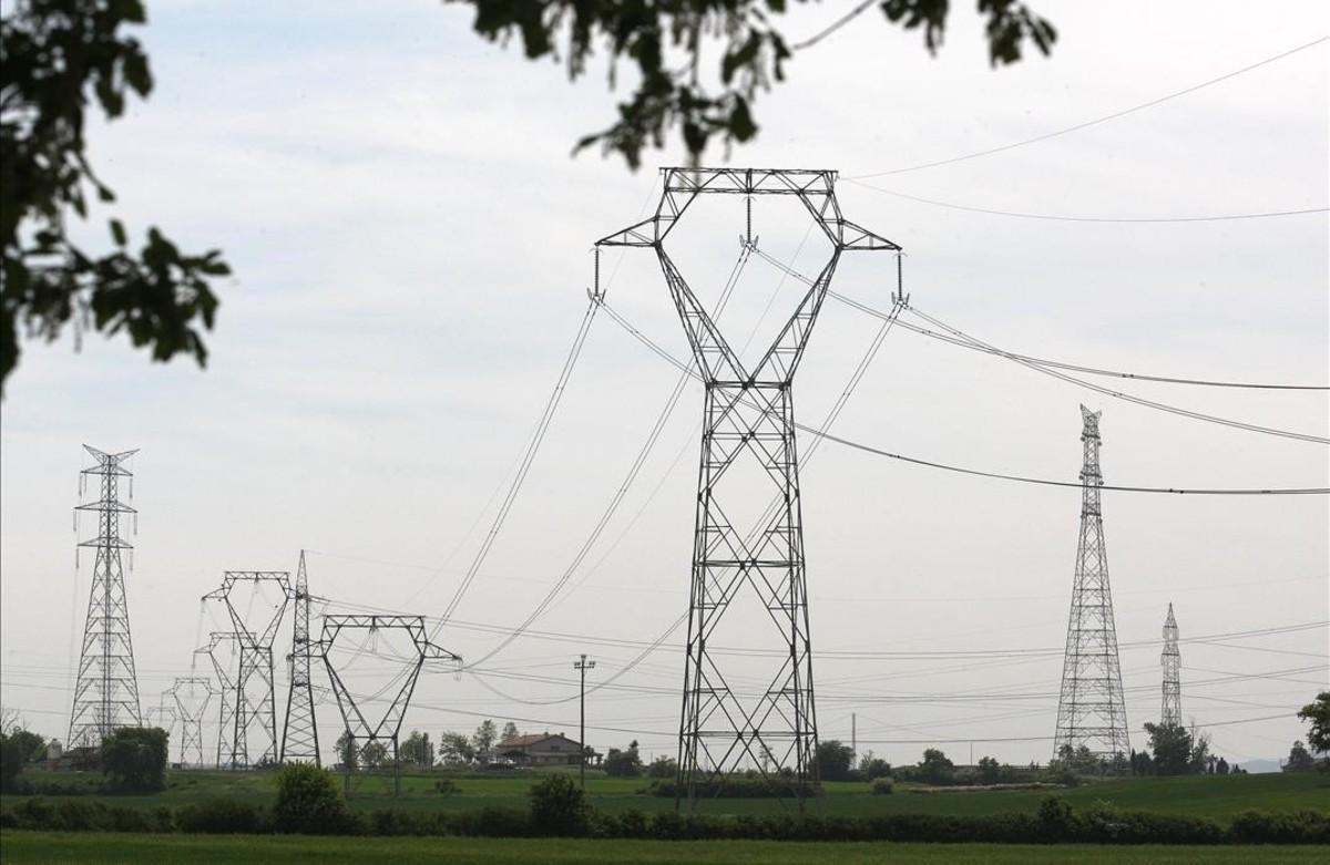 Torre eléctrica en Folgueroles.