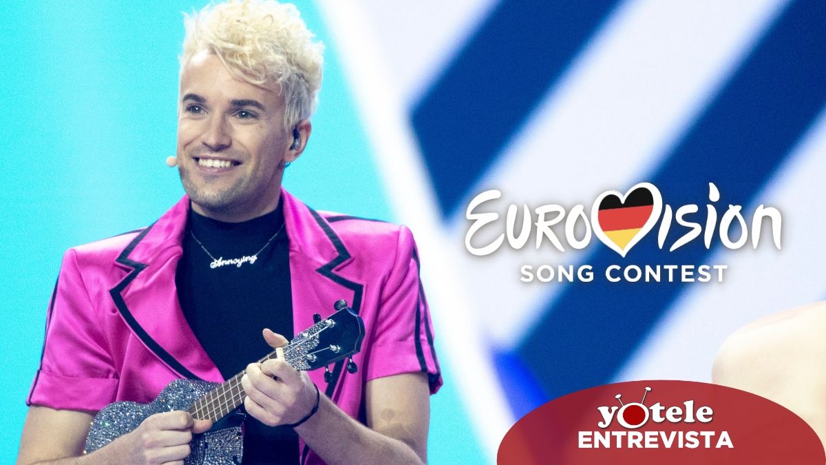 Jendrik Sigwart, representante de Alemania, en el escenario en Eurovisión 2021