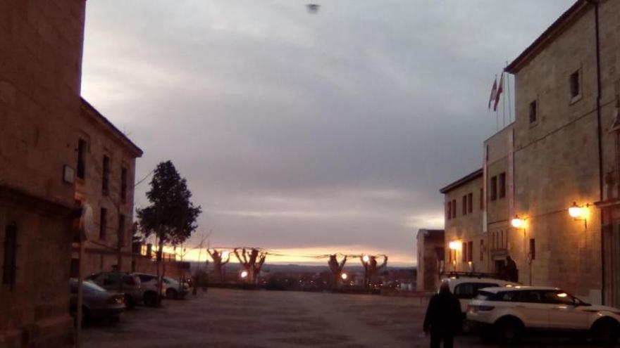 Vista de la Plaza de Claudio Moyano, esta mañana