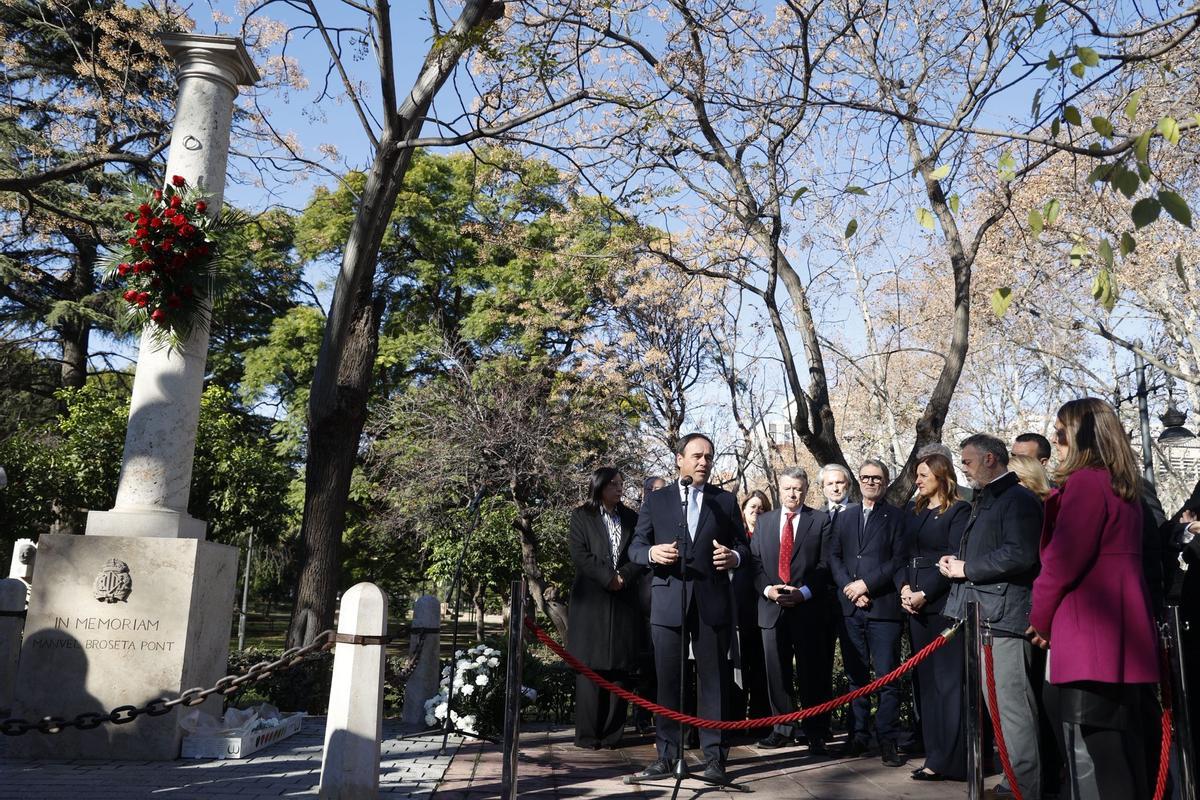 Así ha sido el homenajean a Manuel Broseta en el 34 aniversario de su asesinato