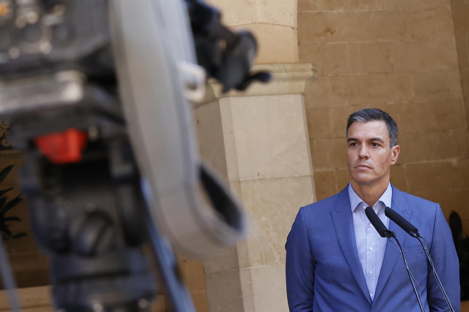 Pedro Sánchez, en su última visita a Palma