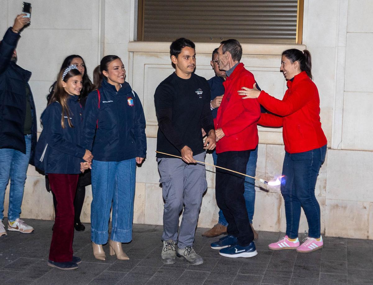Cremà del monumento de Fogueres en Nadal