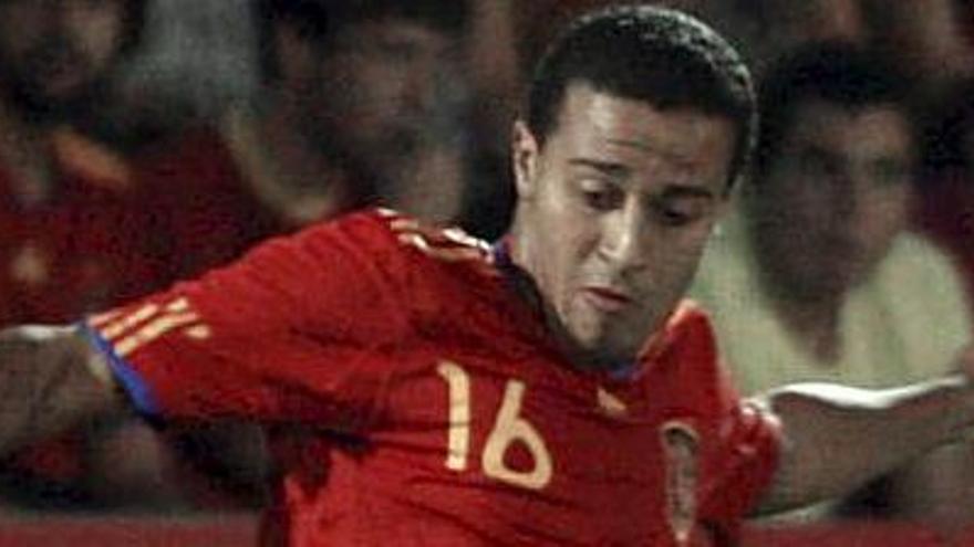 Thiago Alcántara, con la camiseta de la selección.