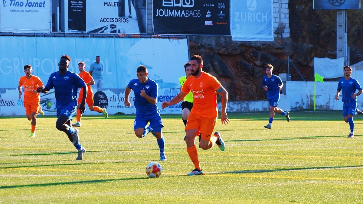 Jugadores en el último partido del Atzeneta UE.