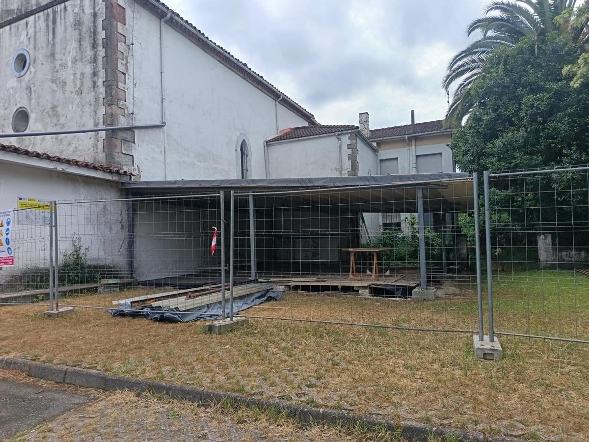 Trabajos en las termas romanas de Valduno.
