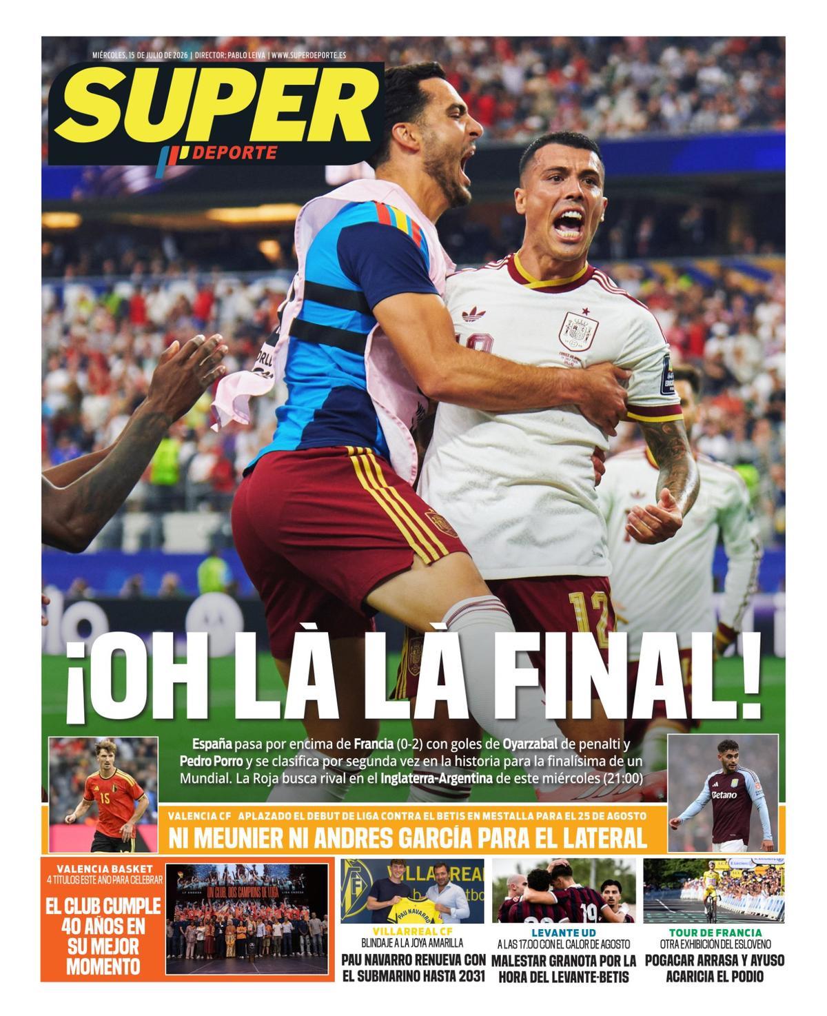 Estas son las portadas de la prensa deportiva de hoy