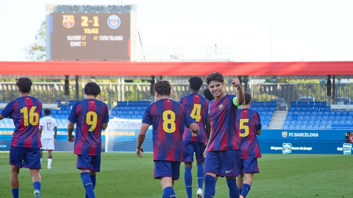 Xavi Espart marcó el gol de la victoria en la remontada contra el PSG (Youth League)