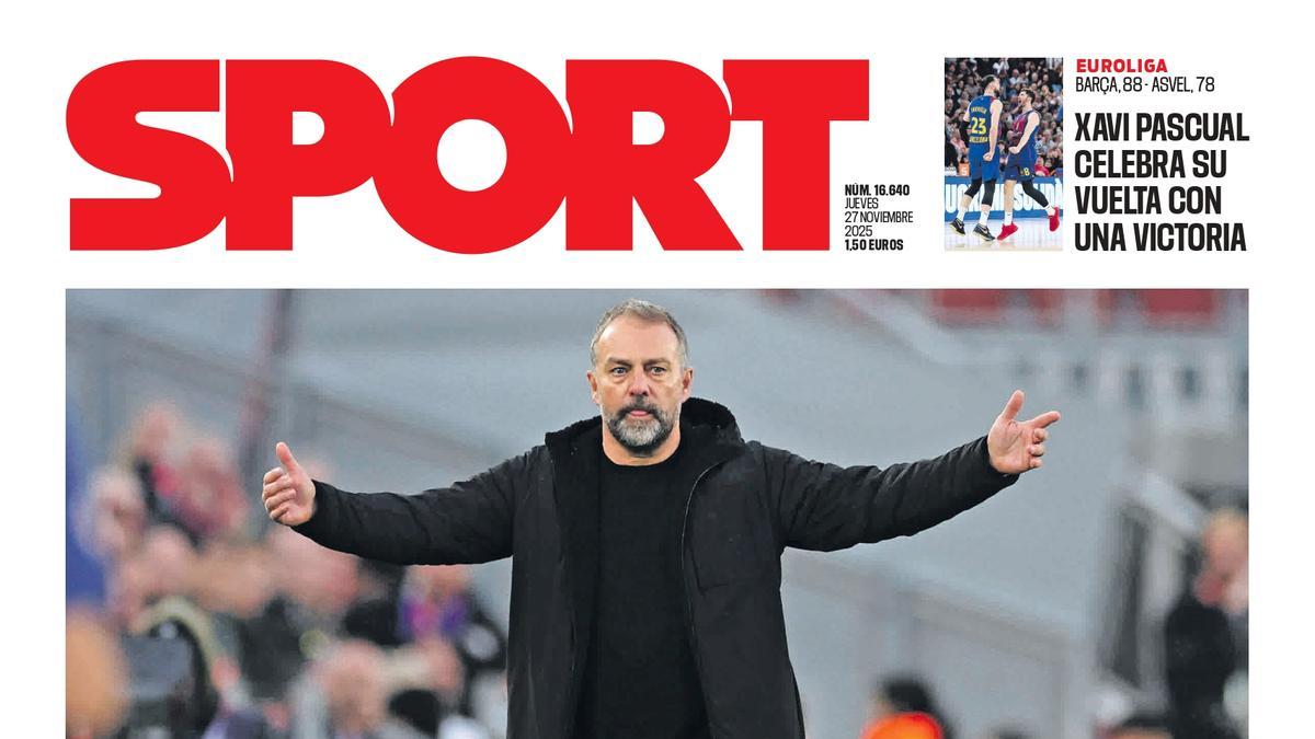La portada de SPORT de hoy jueves, 27 de noviembre de 2025 La portada de SPORT de hoy jueves, 27 de noviembre de 2025