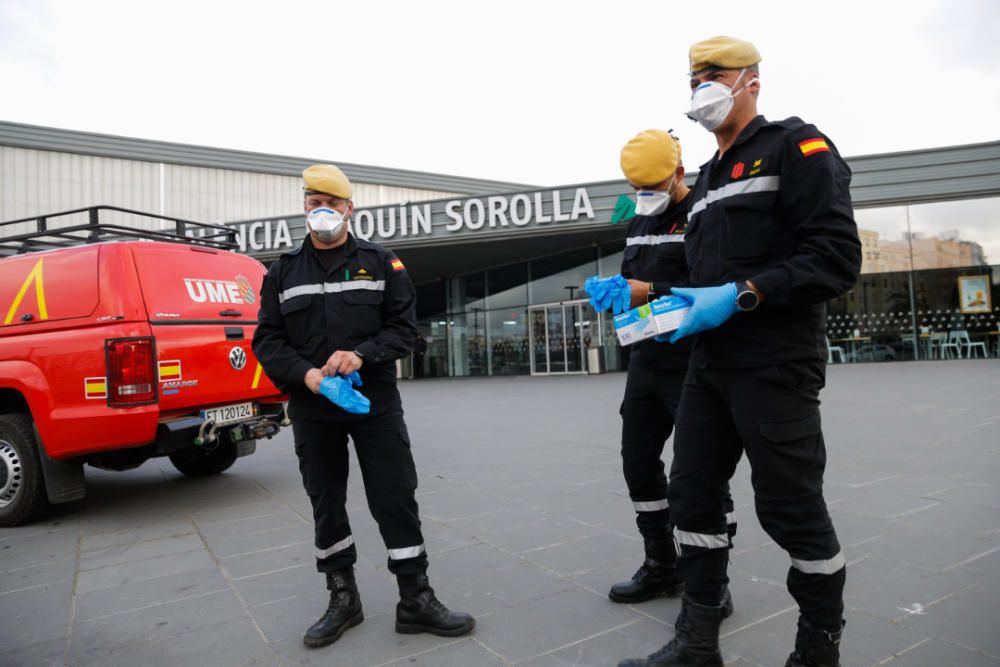 La UME se despliega en València por el coronavirus