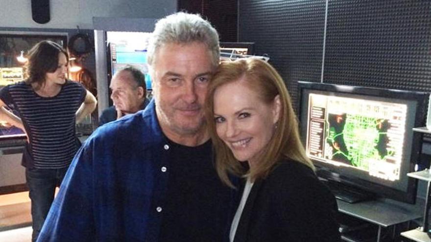 Los actores William Petersen y Marg Helgenberger.